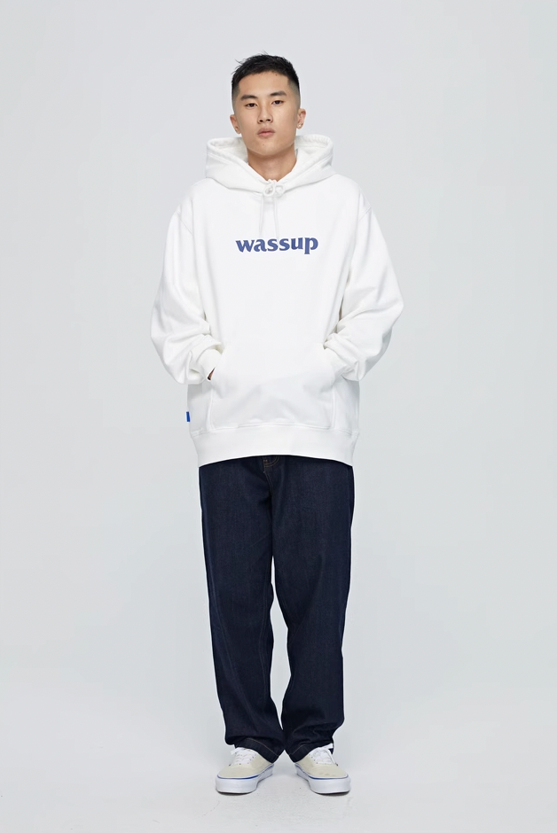 Wassup House Basic Logo Print Heavyweight Hoodie