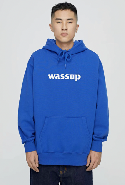 Wassup House Basic Logo Print Heavyweight Hoodie