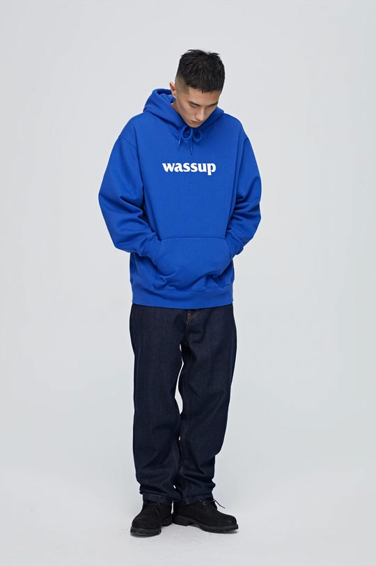 Wassup House Basic Logo Print Heavyweight Hoodie