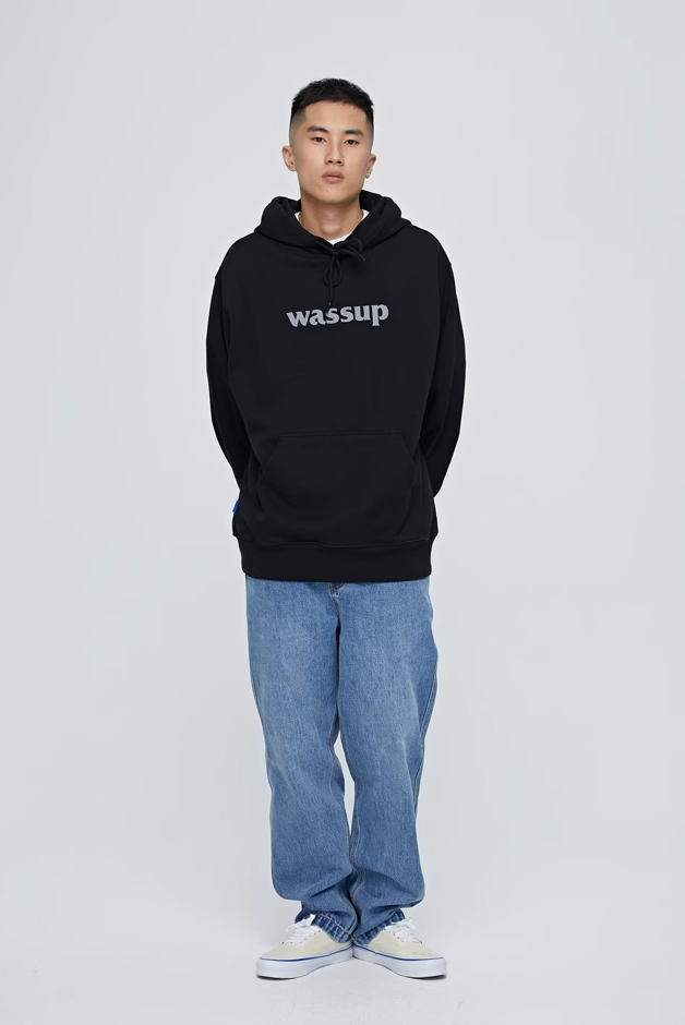 Wassup House Basic Logo Print Heavyweight Hoodie