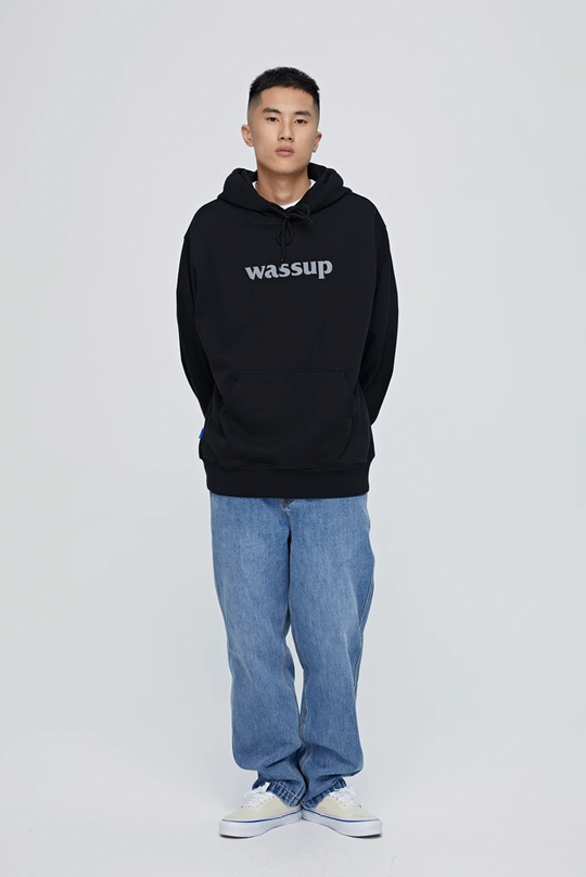 Wassup House Basic Logo Print Heavyweight Hoodie
