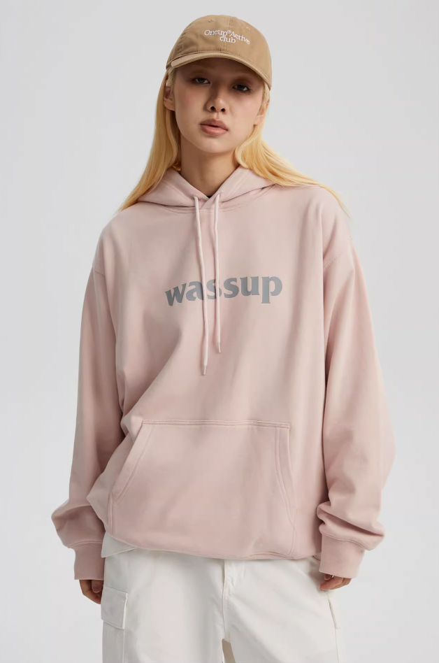 Wassup House Basic 3D Foam Logo Print Hoodie