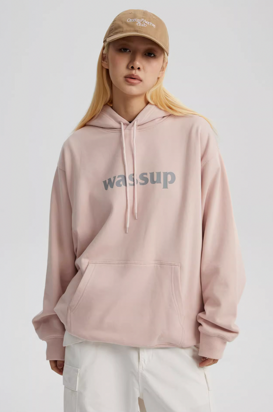 Wassup House Basic 3D Foam Logo Print Hoodie