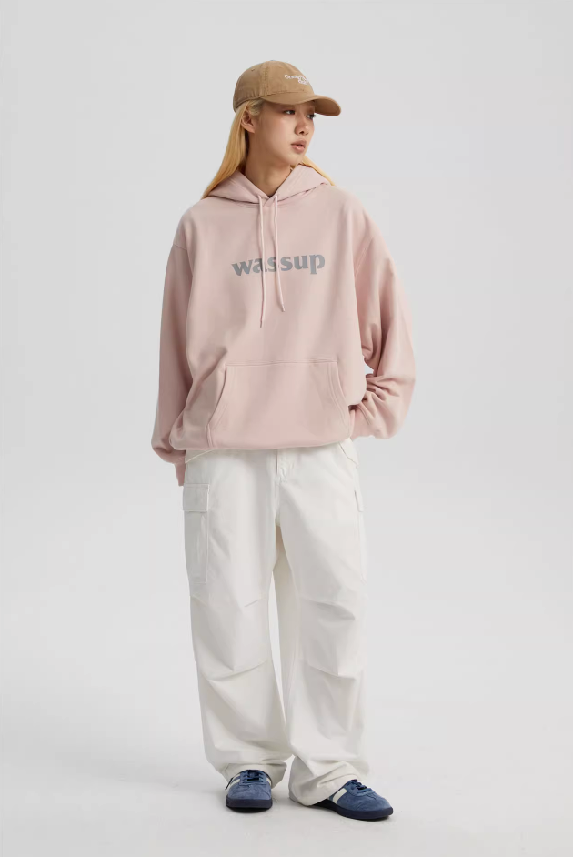 Wassup House Basic 3D Foam Logo Print Hoodie