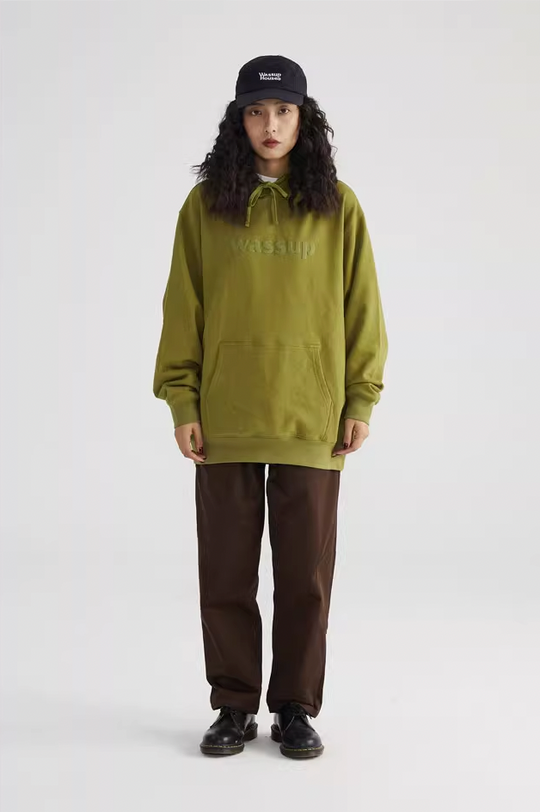 Wassup House Basic 3D Foam Logo Print Hoodie