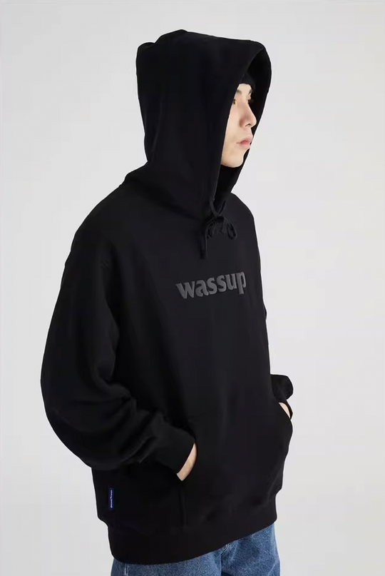 Wassup House Basic 3D Foam Logo Print Hoodie