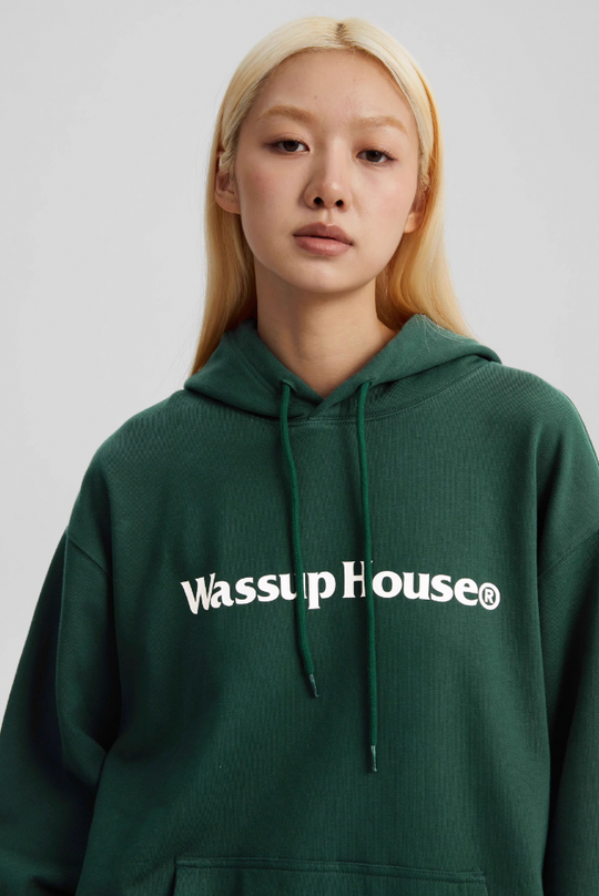 Wassup House Basic Large Logo Print Hoodie