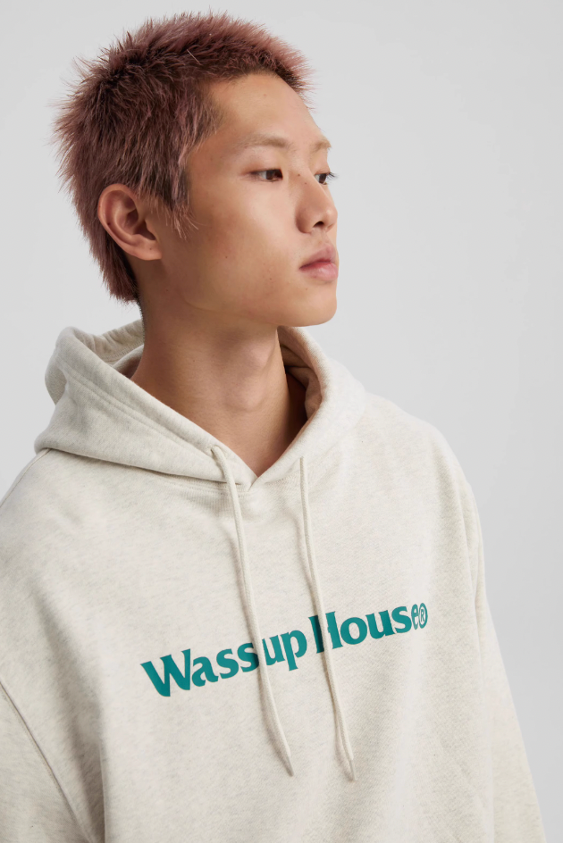 Wassup House Basic Large Logo Print Hoodie
