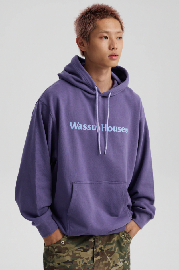 Wassup House Basic Large Logo Print Hoodie