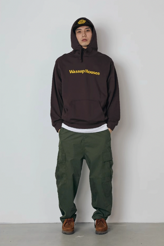 Wassup House Basic Large Logo Print Hoodie