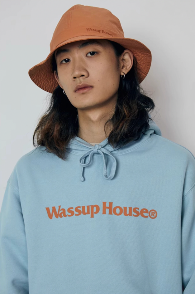 Wassup House Basic Large Logo Print Hoodie