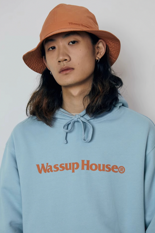 Wassup House Basic Large Logo Print Hoodie