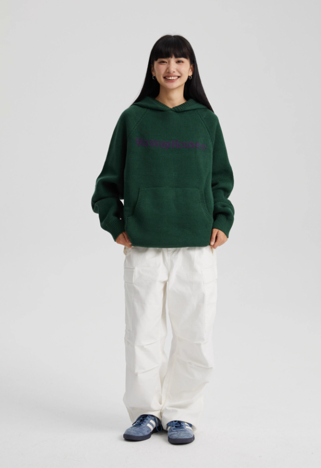 Wassup House Basic Logo Knit Hoodie
