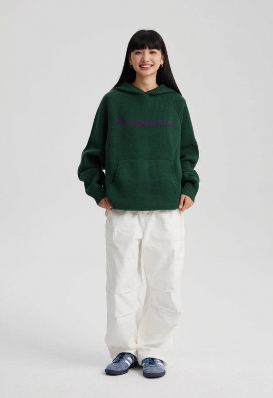 Wassup House Basic Logo Knit Hoodie