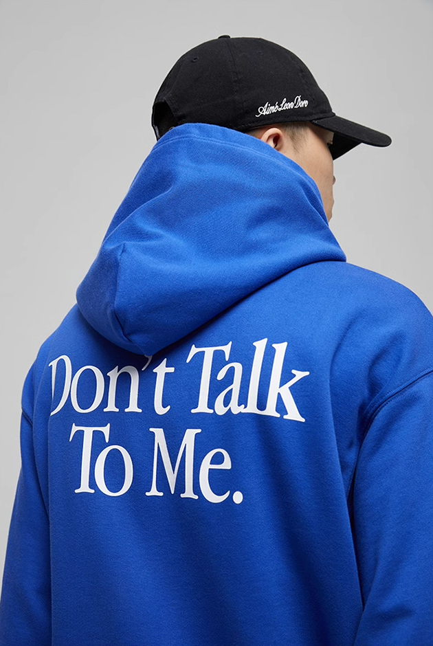 Wassup House Don't Talk To Me Letter Print Hoodie