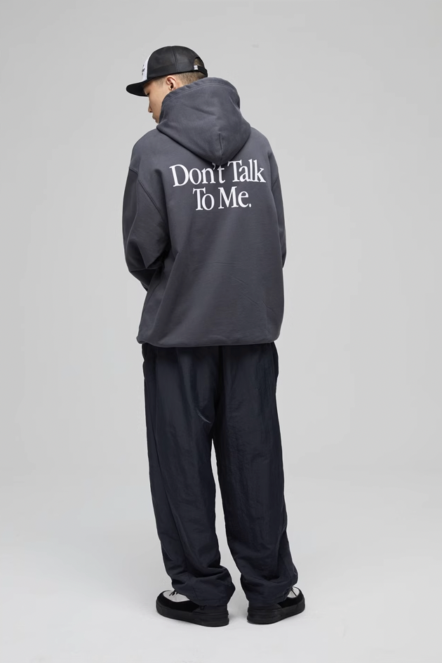 Wassup House Don't Talk To Me Letter Print Hoodie