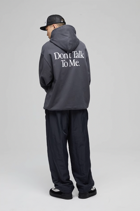 Wassup House Don't Talk To Me Letter Print Hoodie