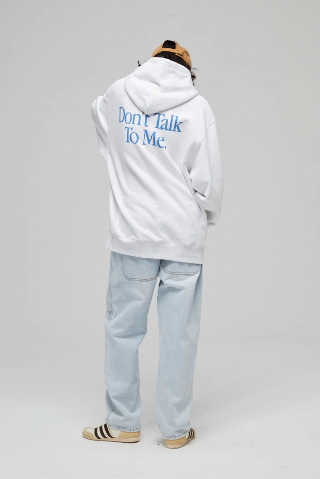 Wassup House Don't Talk To Me Letter Print Hoodie