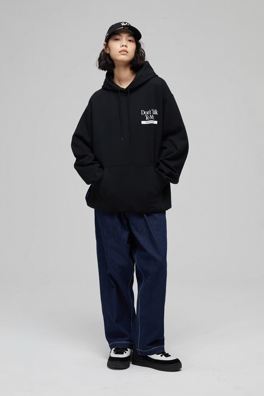 Wassup House Don't Talk To Me Letter Print Hoodie