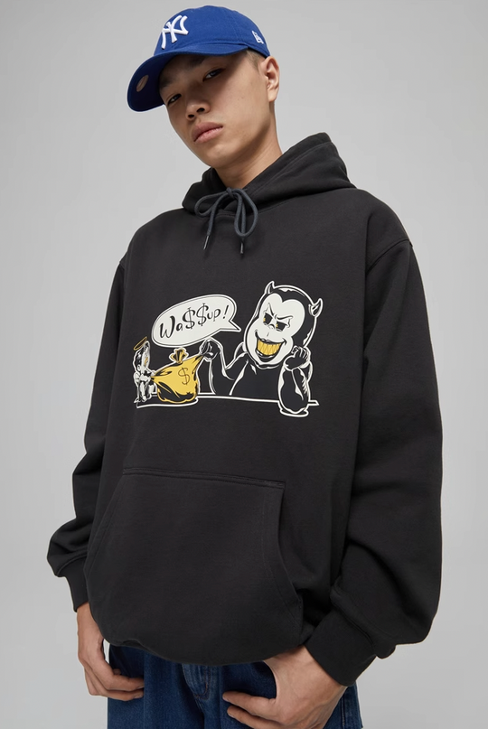 Wassup House Money Bag Print Hoodie