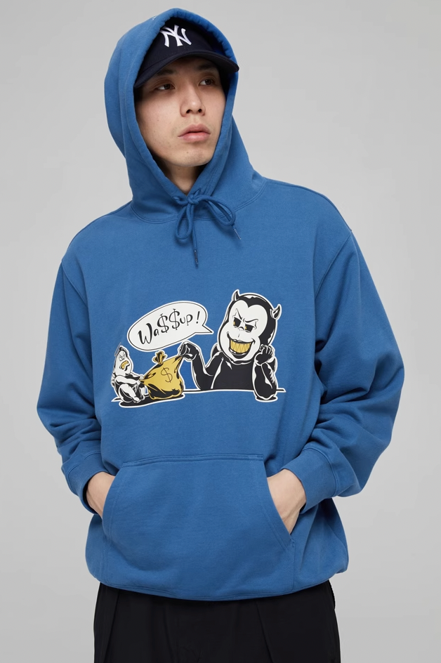 Wassup House Money Bag Print Hoodie