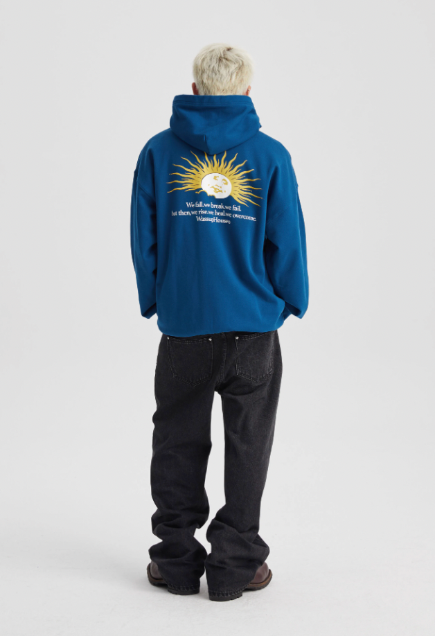 Wassup House Sunrise Sunset Print Zipper Hoodie
