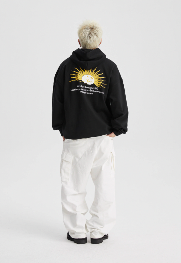 Wassup House Sunrise Sunset Print Zipper Hoodie