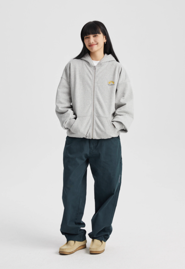 Wassup House Sunrise Sunset Print Zipper Hoodie