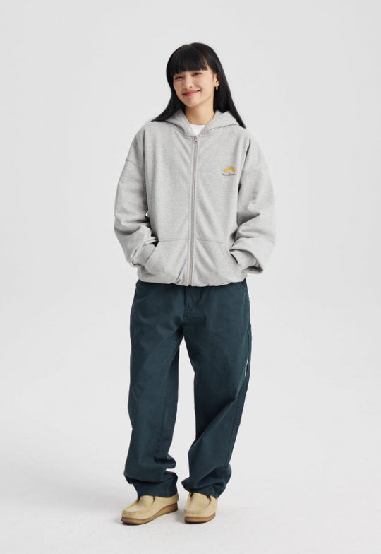 Wassup House Sunrise Sunset Print Zipper Hoodie