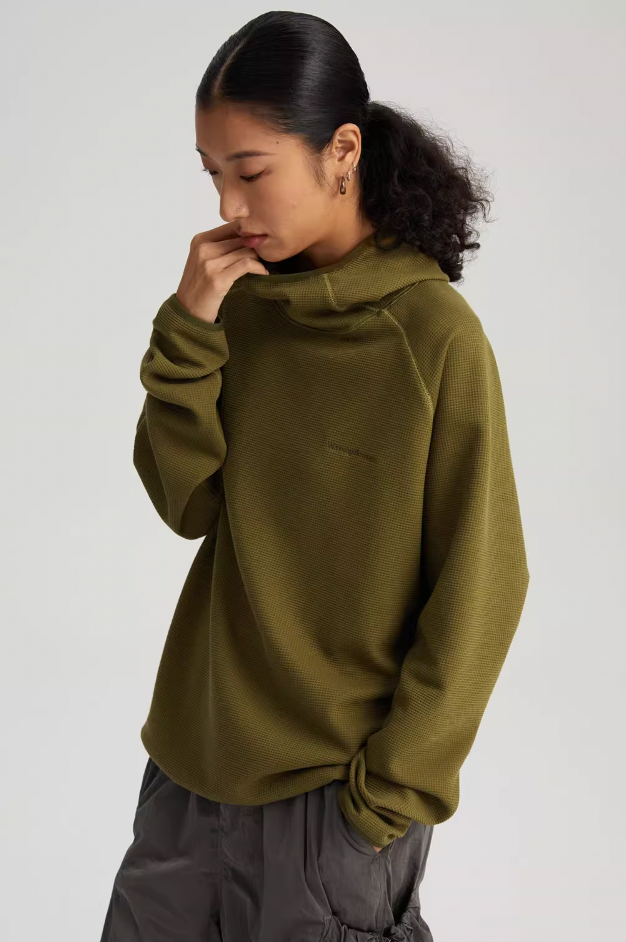 Wassup House Basic Waffle Embroidery Hoodie