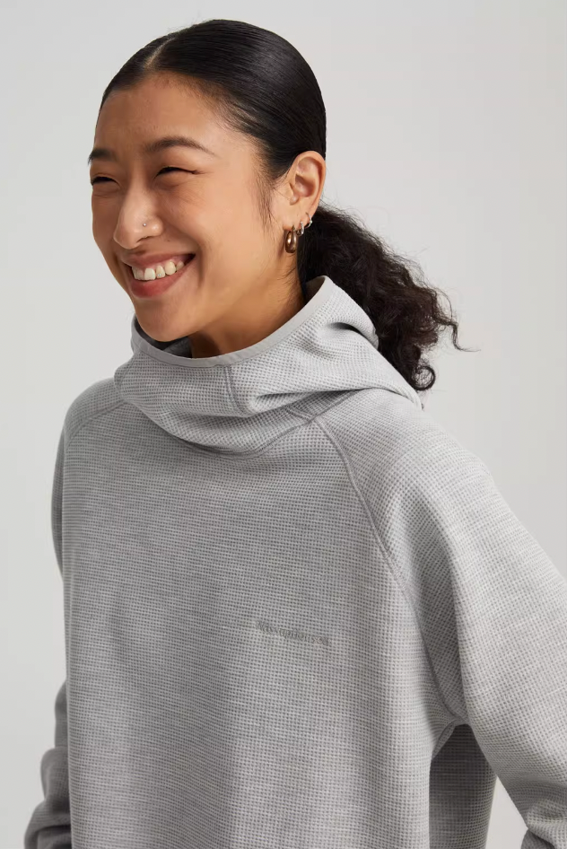 Wassup House Basic Waffle Embroidery Hoodie