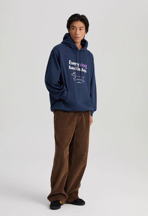 Wassup House Puppy's Day Print Hoodie