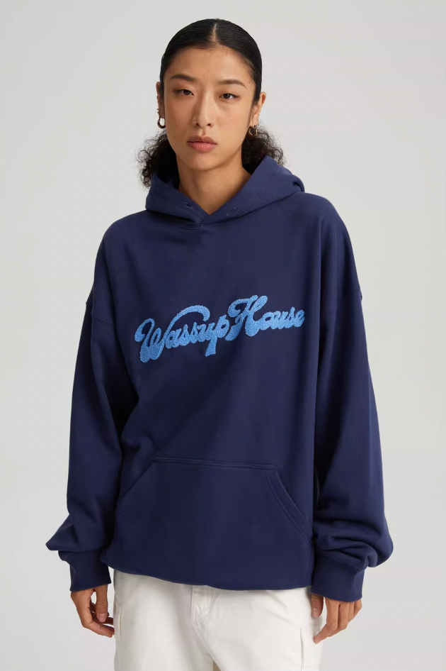 Wassup House Embroidered Logo Hoodie