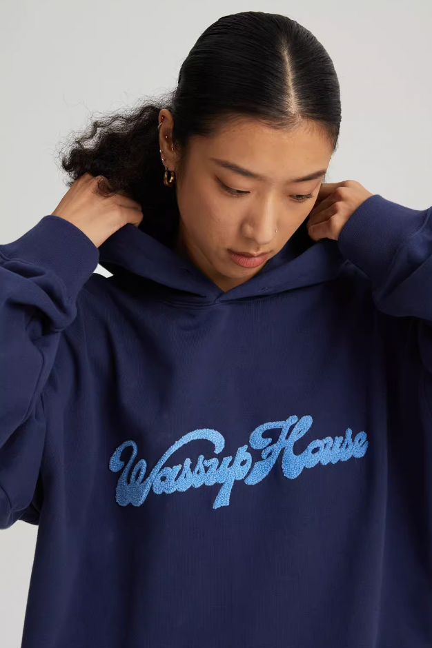 Wassup House Embroidered Logo Hoodie