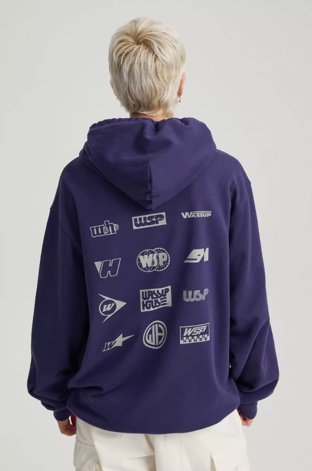 Wassup House Racing Logo Near Color Print Hoodie