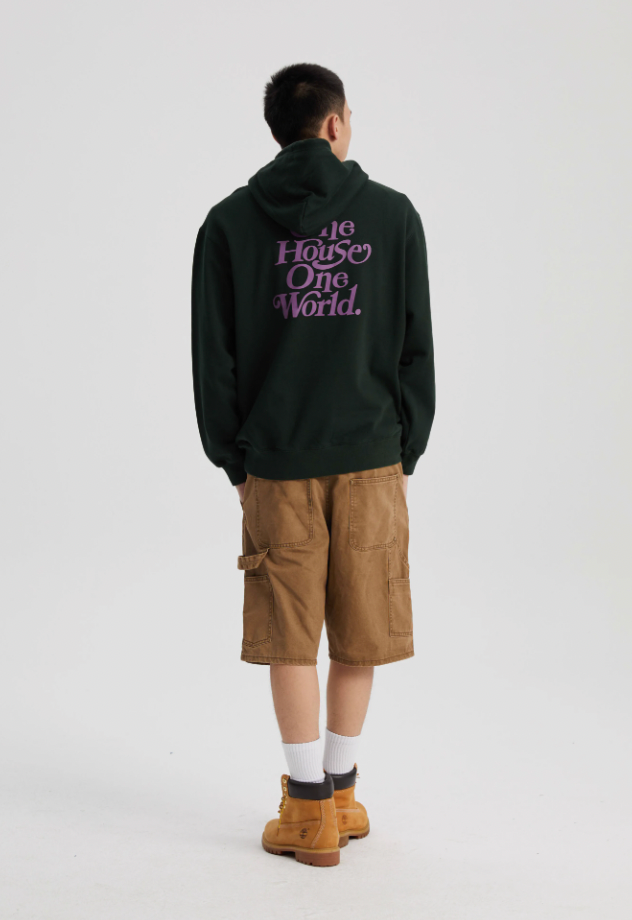 Wassup House Slogan Print Hoodie