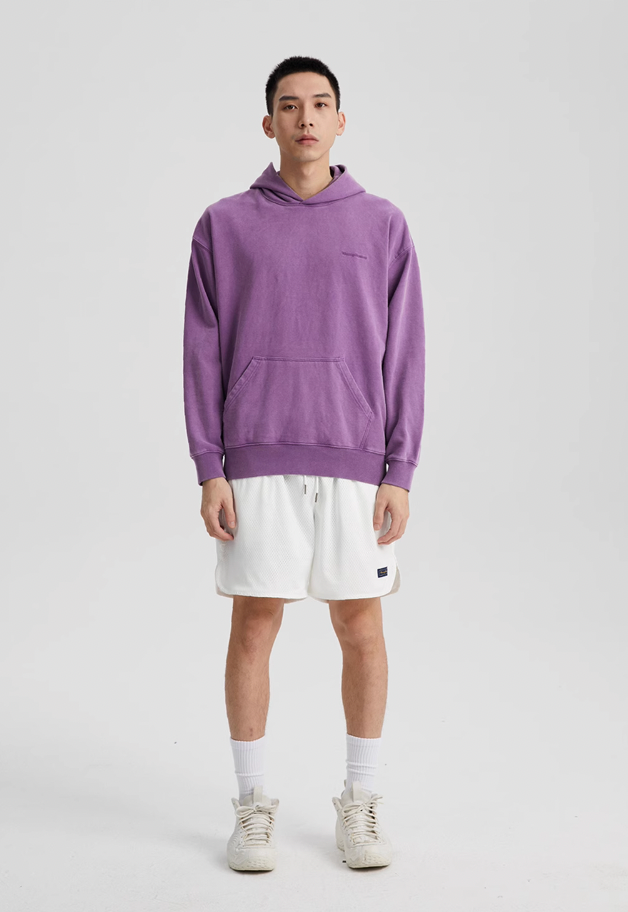 Wassup House Washed Embroidered Logo Hoodie