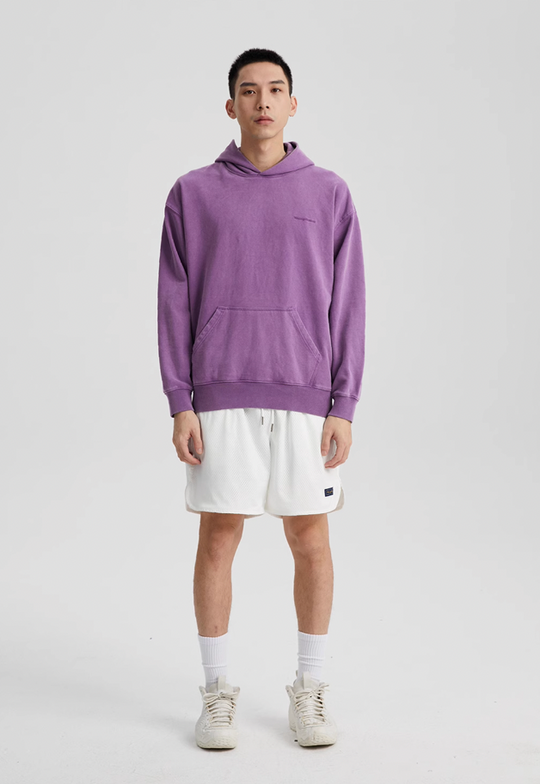 Wassup House Washed Embroidered Logo Hoodie