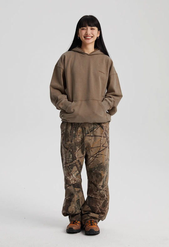 Wassup House Washed Embroidered Logo Hoodie