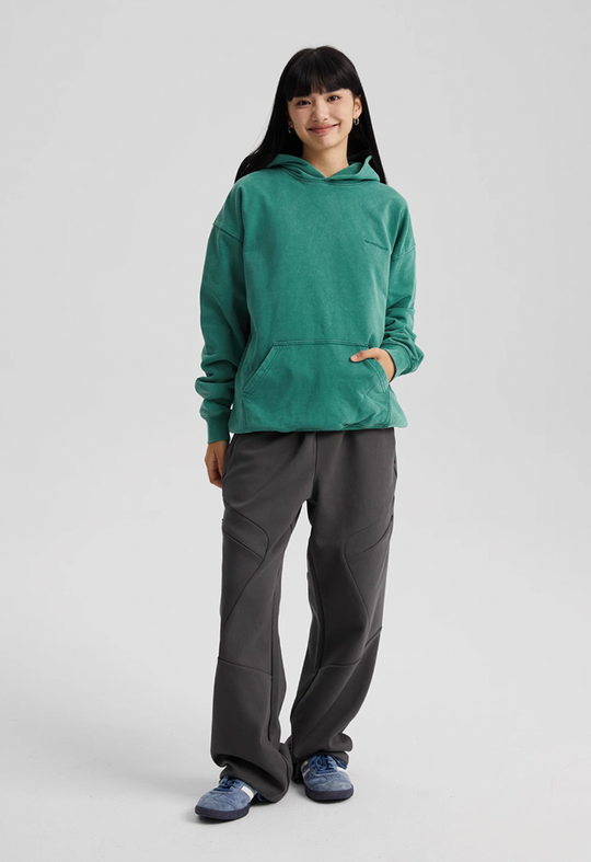 Wassup House Washed Embroidered Logo Hoodie