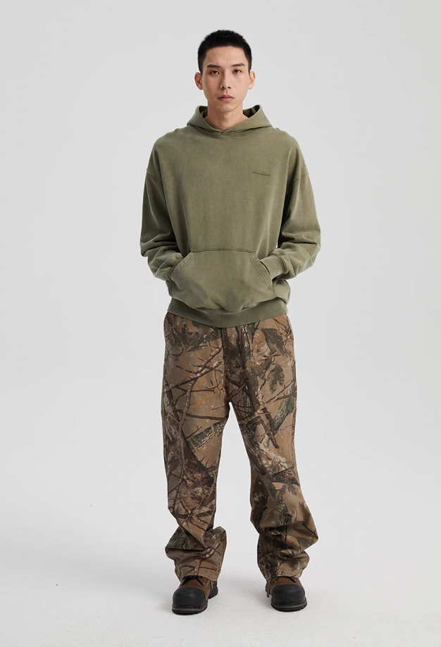 Wassup House Washed Embroidered Logo Hoodie