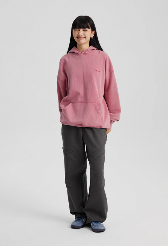 Wassup House Washed Embroidered Logo Hoodie