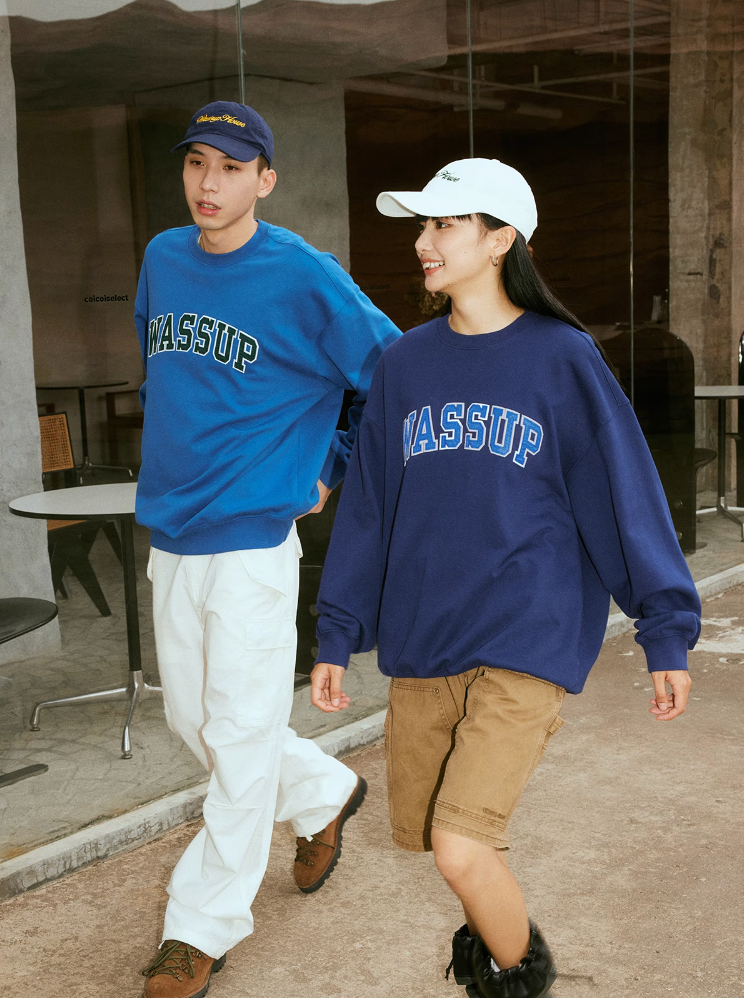 Wassup House Patch Embroidery Logo Sweatshirt