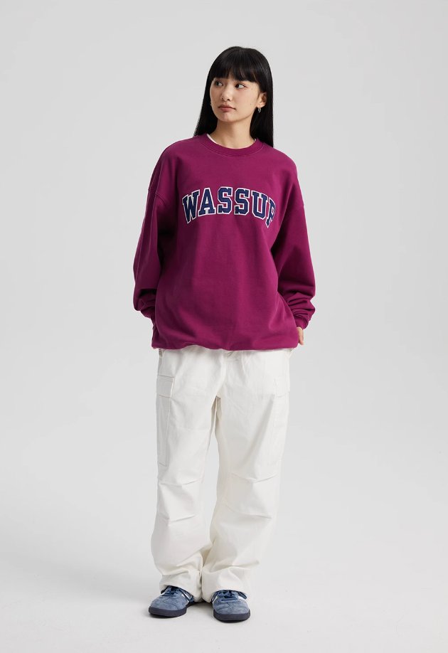 Wassup House Patch Embroidery Logo Sweatshirt