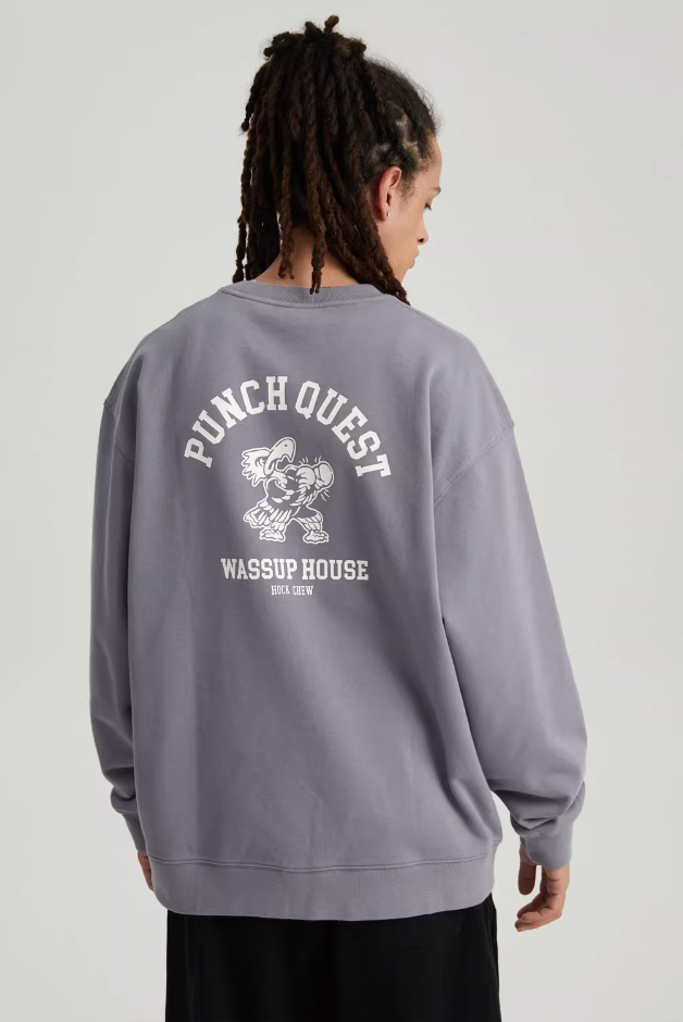 Wassup House Eagle Boxer Printing Sweatshirt