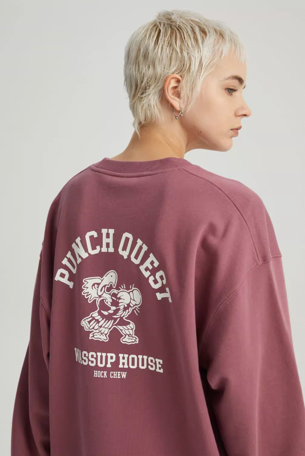Wassup House Eagle Boxer Printing Sweatshirt