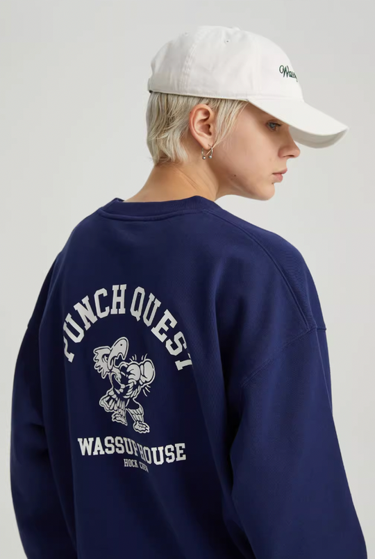 Wassup House Eagle Boxer Printing Sweatshirt