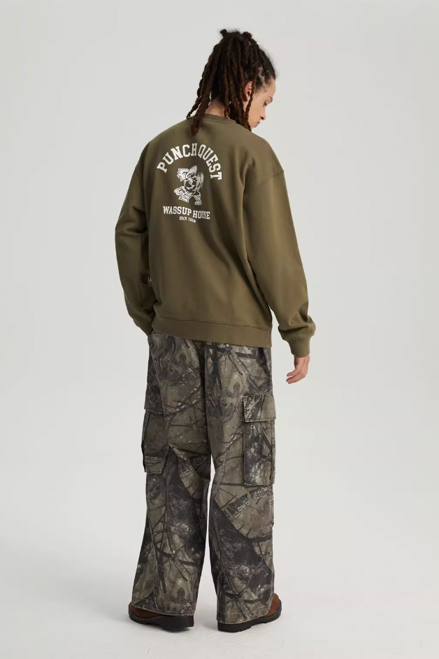 Wassup House Eagle Boxer Printing Sweatshirt