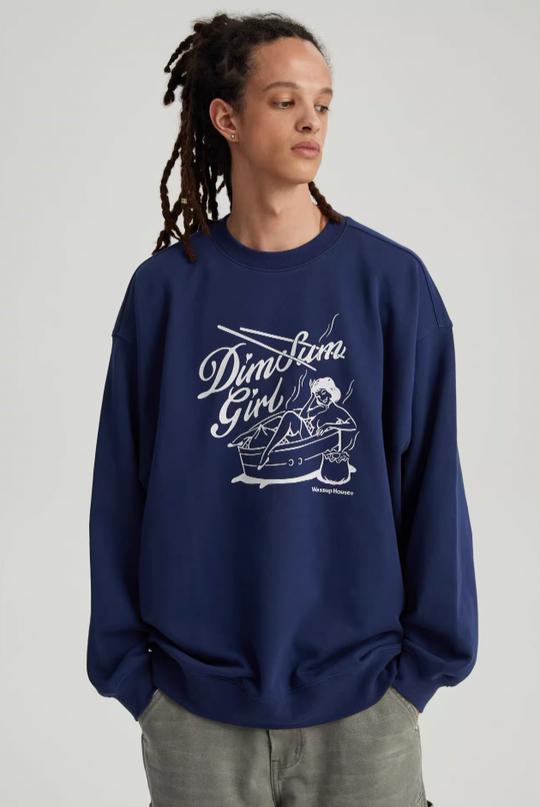 Wassup House Dim Sum Girl Printed Sweatshirt