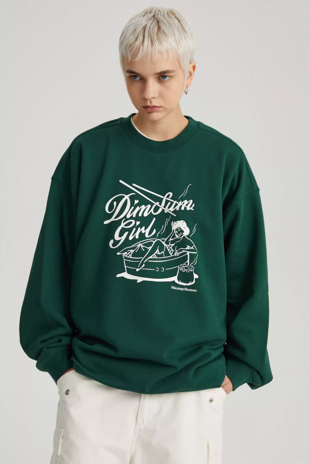 Wassup House Dim Sum Girl Printed Sweatshirt